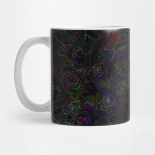 Black Panther Art - Flower Bouquet with Glowing Edges 26 Mug